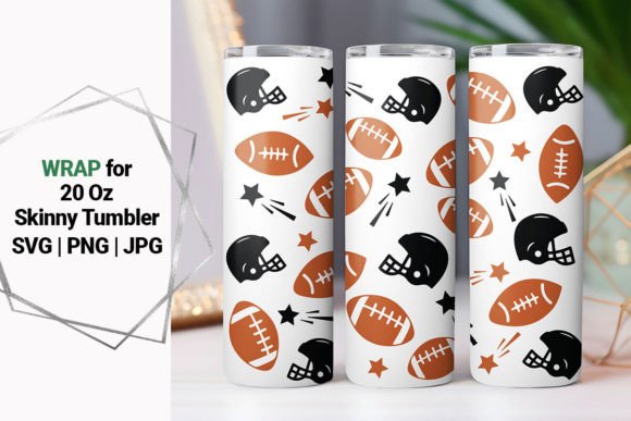 20oz Tumbler Football Wrap Graphics for Craft Bloggers