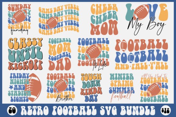About Retro Football Graphics & Crafts SVG Bundle