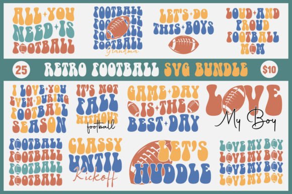 About Retro Football SVG Bundle Vol 2: Graphics for Crafts