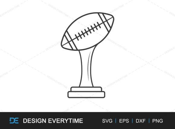 American Football Outline SVG, Rugby SVG: Graphics for Crafts & Branding