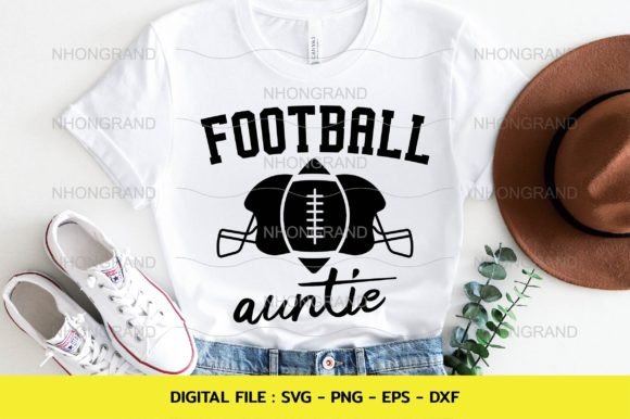 Aunt Auntie Love American Football SVG: Graphics for Crafts & Branding