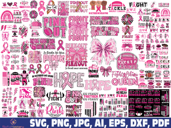 Breast Cancer, Football Cancer Graphics