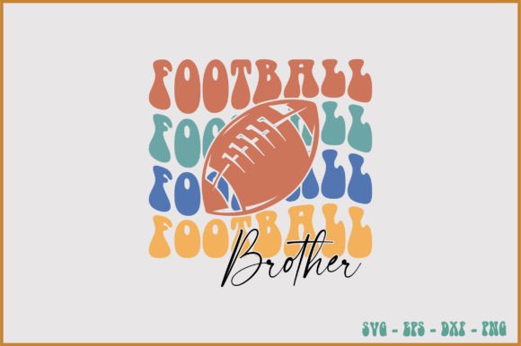 Football Brother Retro Svg Design: Crafts & Graphics