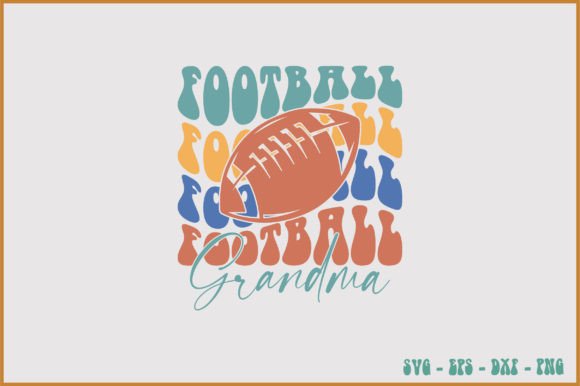 Football Grandma Retro SVG Design: Crafts & Graphics