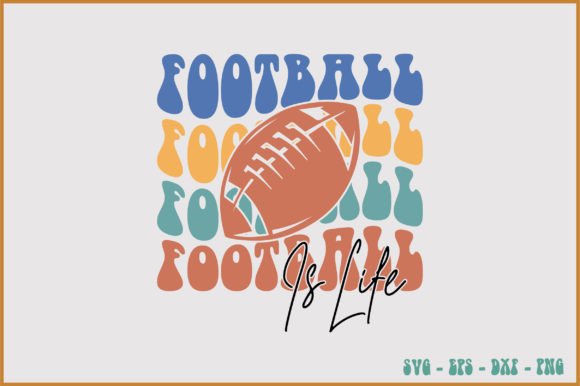 Football is Life Retro Svg Design