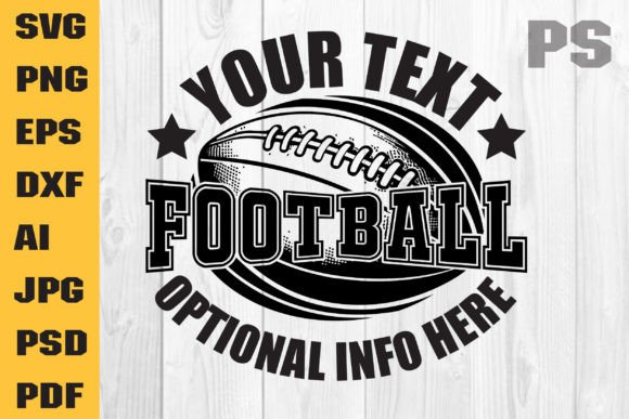 Football Logo SVG, Customizable