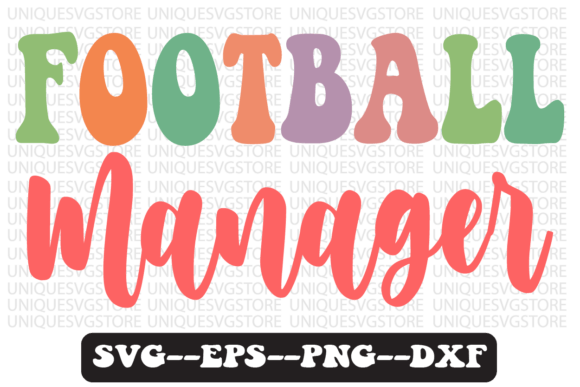 Football Manager Quote Retro SVG Design for Crafts & Graphics