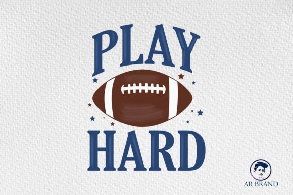 Football Play Hard SVG Design: Graphics for Local Crafts Brands