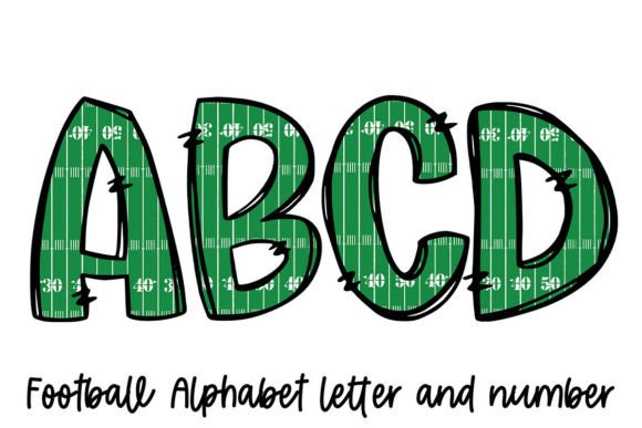 Football Stadium Alphabet Doodle Font