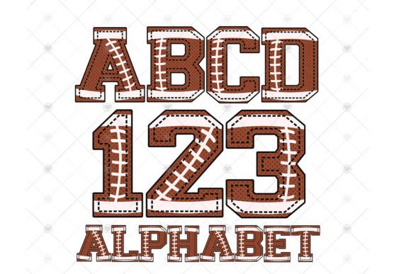 Football Stitch Alphabet PNG