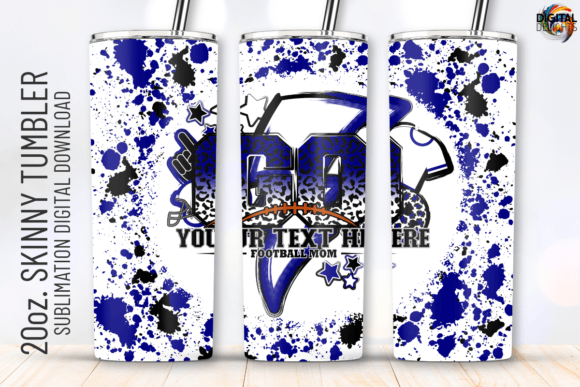 Go Football Navy Blue White Wrap Graphics for Crafts
