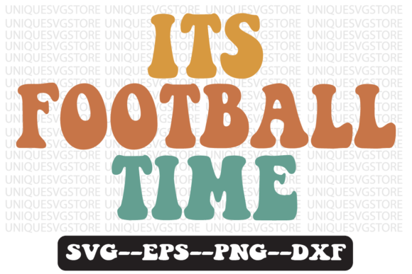Its Football Time Retro SVG Design for Crafts & Graphics