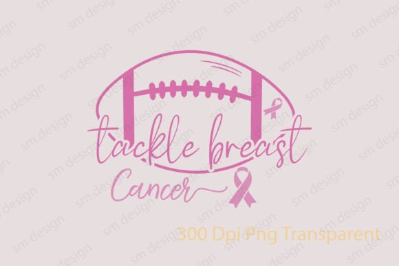 Tackle Breast Cancer Football SVG PNG: Graphics for Crafts & Cause-Driven Design