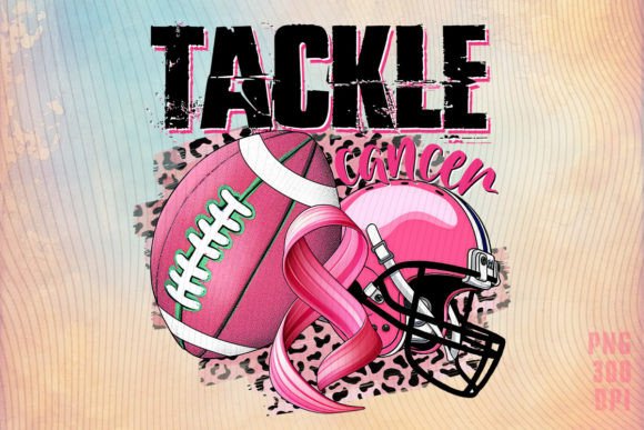 US Football Tackle Cancer Breast Cancer Graphics