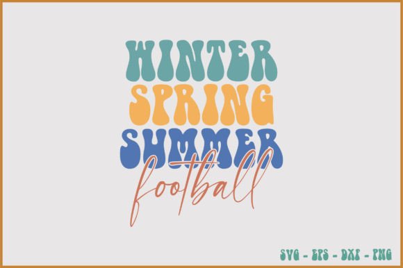 Winter Spring Summer Football SVG Design for Crafts & Graphics